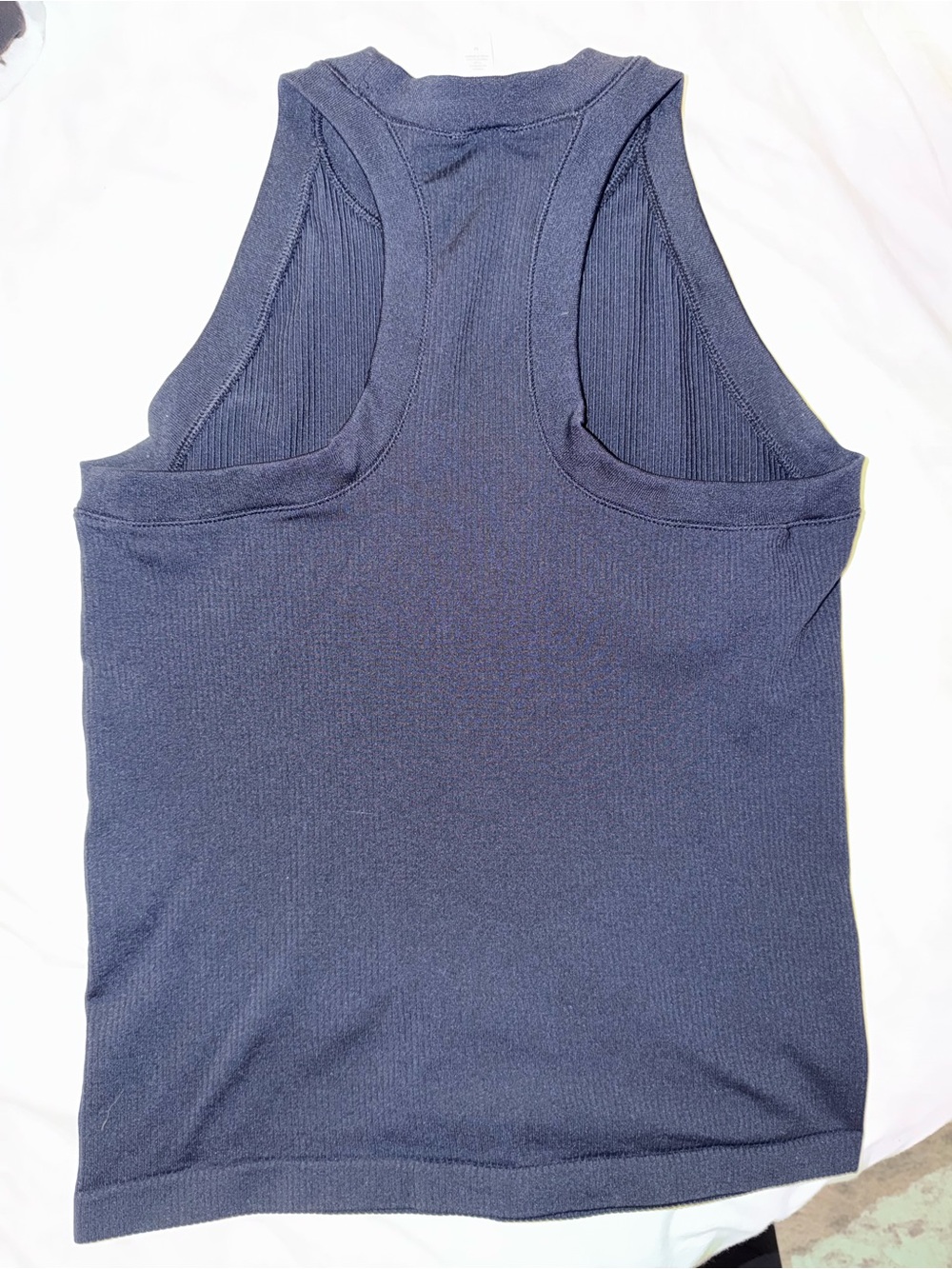 Athleta Navy Ribbed High-Neck Tank - Picture 2 of 3